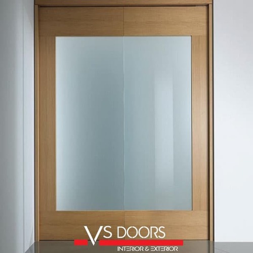 Sliding interior door with tinted glass - Oak Olympic 